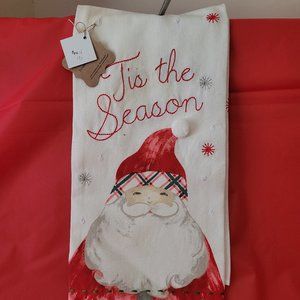 2 TEA Santa Christmas Holiday Towels LOT (310)